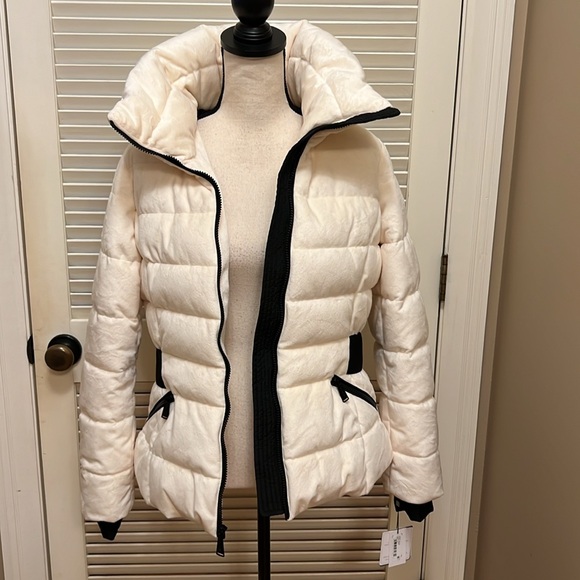 Laundry by Shelli Segal Quilted Fleece Jacket in Cream, Size Medium, NWT - Picture 4 of 17